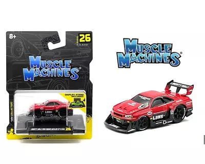 Maisto 1:64 Muscle Machines - Liberty Walk 1999 Nissan GT-R R34- Red #26 • $12.99