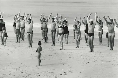 Elliott ERWITT:  Beach Group West Germany 1968 / Printed 1977 / SIGNED! • $1750