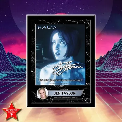 £9.99 • Buy Halo Cortana Signed Jen Taylor Gaming Poster Wall Art Framed Print