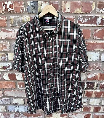 Warrior Clothing Button Down Check S/ Sleeved Check Shirt Skinheads Mods 3XL • £17.95