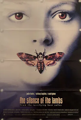 THE SILENCE OF THE LAMBS Original One Sheet Movie Poster - 1991 - JODIE FOSTER • $275