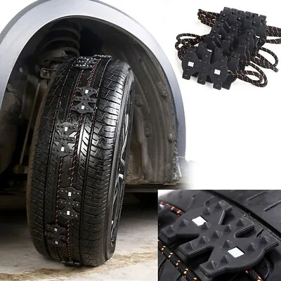 4PCS Car Tire Anti-skid Snow Chains TPU Nylon Wheel Chain For Snow Mud Road • $46.88