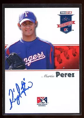 2008 TriStar MARTIN PEREZ Signed Card Autograph AUTO RANGERS RC WORLD SERIES • $4.99