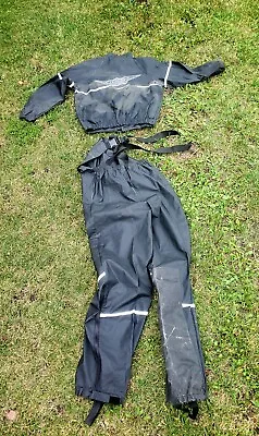 Harley Davidson Riding Gear 2 Piece Black/Gray Rain Suit Size XS • $52