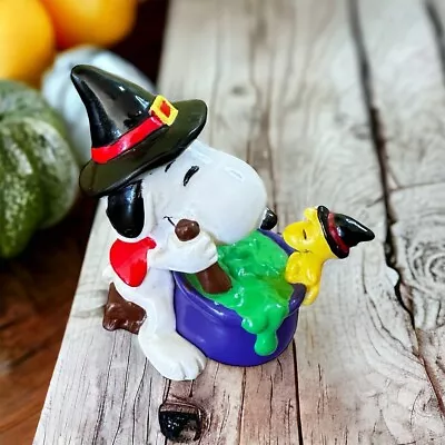 Peanuts Snoopy Woodstock Witch Halloween Cauldron PVC Figurine 2” • $9.95