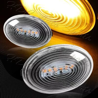 For 07-15 Mini Cooper R55 R56 R57 R58 R59 Clear Amber LED Side Marker Light Lamp • $16.50