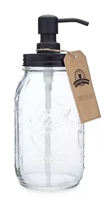 Quart Size Mason Jar Soap And Lotion Dispenser - Black - By - Made From Rust-... • $24.56