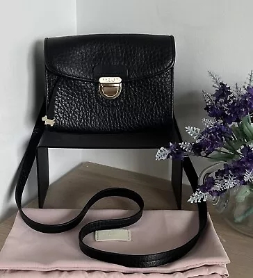 Radley Smith Street Small Black Pebbled Leather Crossbody Shoulder Bag Dust Bag • £44.99