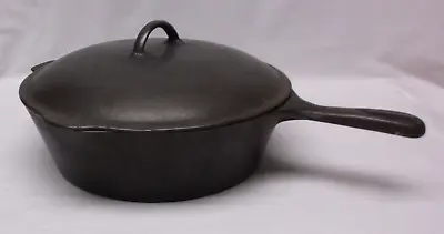 Vintage Vollrath Ware Lid Cast Iron Deep Skillet Chicken Pan No 8 • $199.99