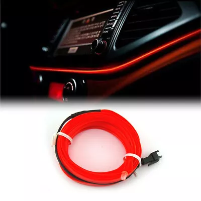 5M Red Auto LED Car Interior Decor Atmosphere Wire Strip Light Accessories EPI • $9.79