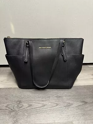 Michael Kors Black  Leather Tote/ Shoulder Bag Purse • $55