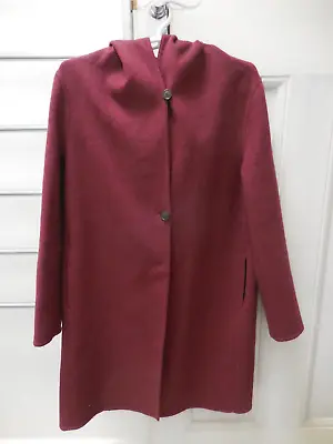 $25 • Buy Uniqlo Grape Burgundy Wool - Jacket Coat Slit Pockets Vgc S