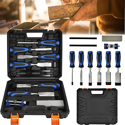 £35.82 • Buy Wood Chisel Set Sharpening Stone Storage Case Woodworking Carving Heavy Duty 
