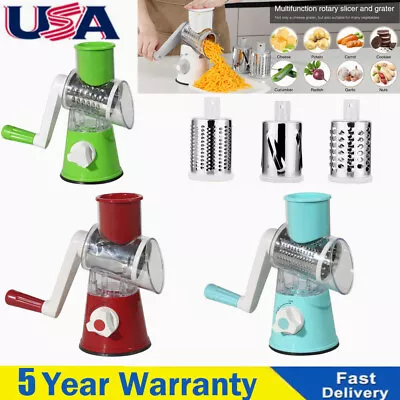 Rotary Cheese Grater With Handle Kitchen Mandoline Vegetable Slicer Food Slicer • $16.59