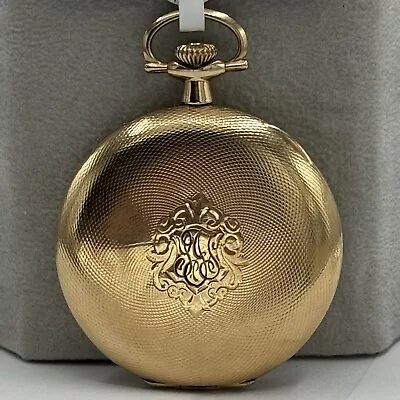 Hallmark (Illinois) 17J Pocket Watch Gold Center Wheel Engraved Dec 25 1926 • $90