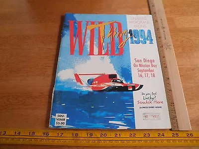 1994 Mission Bay Thunderboat Regatta Racing Program Hydroplane Miss Budweiser • $16