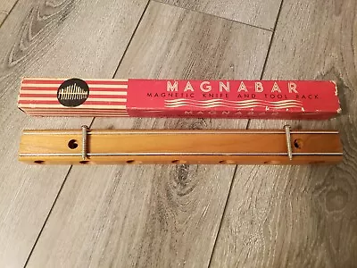 Vintage NOS 12  MAGNABAR Magnetic Knife & Tool Rack Perfect For Garage & Kitchen • $19.99