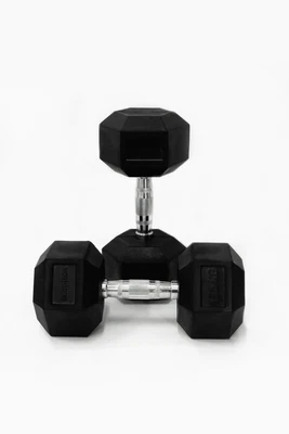 $140 • Buy 17.5 Kg Body Iron Commercial Rubber Hex Dumbbell Pair