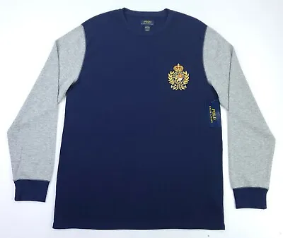 $39.99 • Buy Polo Ralph Lauren Mens L Thermal Waffle Knit Polo Crest Patch Long Sleeve Shirt