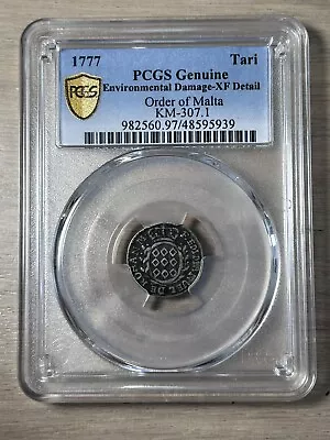 Malta Silver 1 Tati 1777 KM-307.1 PCGS Gold Shield XF Detail • $190