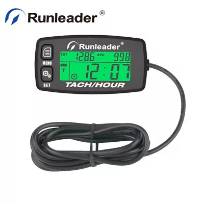 Digital Hour Meter Tachometer RPM Alert Maintenance Motorcycle ATV Waterproof • $19.25