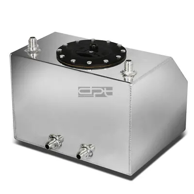 4 Gallon Lightweight Polished Aluminum Race Drift Fuel Cell Tank Bottom Feed • $96.88