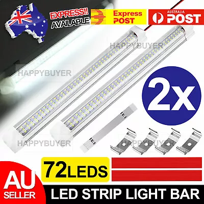 2x 72LED Strip Lights Bar Car 12V Interior Lamp Caravan Boat 4WD Camping Light • $14.95