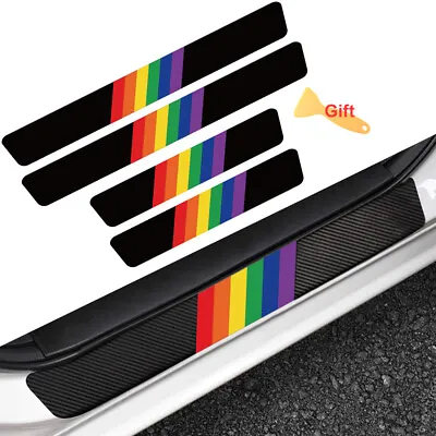 4x For Mini Cooper Accessories Car Door Sill Plate Protector Cover Step Decals • $11.49