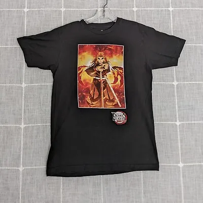 Demon Slayer Mugen Train Kimetsu Shirt Mens Medium Black Movie Anime Graphic Tee • $8.95