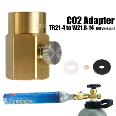 CO2 Adapter Converter For SodaStream Cylinder To W21.8 Homebrew Beer Corny Keg • £12.82