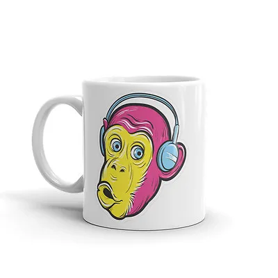 DJ Chimp Mug - Monkey Cheeky Music Headphones Teen Kids Funny Joke Gift #4133 • £8.99