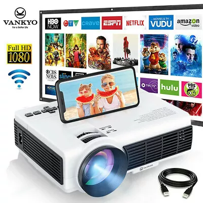 VANKYO Leisure 3W Mini Wireless Projector LED 1080P HD WIFI Home Theater Cinema • $36.59