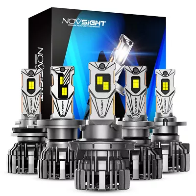 NOVSIGHT 140W Super Power LED Headlight Bulbs H4 H7 H11 9005 9006 30000LM 6500K • $41.99