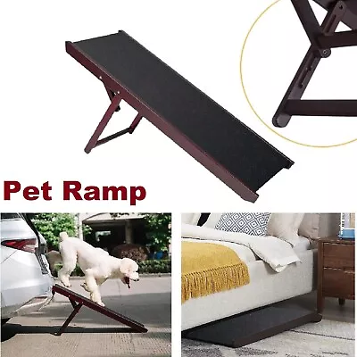 Pet Dog Ramp Adjustable Height Stair For Car Bed Sofa Folding Portable Non-Slip • $79.99