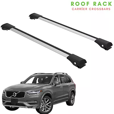 Fits Volvo XC90 2016-2023 Raised Roof Racks CrossBars Silver Color • $129.99