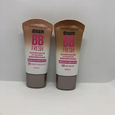 (2) Maybelline Dream BB Fresh Skin Hydrating Beauty Balm SPF30 Free Ship • $14.99