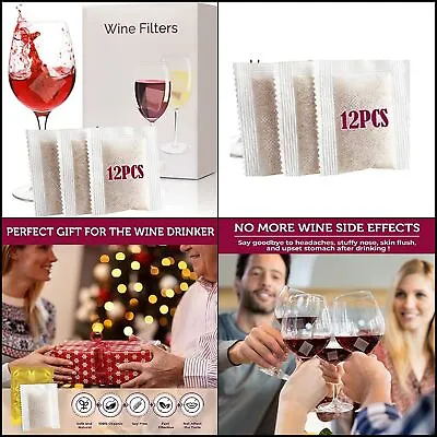 Wine Filter 12 Pack Wine Filters For Histamines And Sulfite Wine Sulfite An... • $17.53