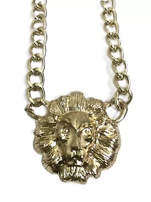Gold Lion Necklace Statement Necklace Costume Jewelry Harajuku Runway Fashion • $7.99
