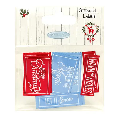 Me To You Christmas Stitched Labels For Cards & Crafts • £1.25