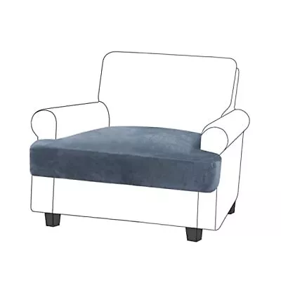  Velvet T Cushion Chair Slipcover T Cushion Covers For 1 T-Cushion Stone Blue • $32.38