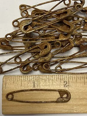 25 Piece 2” Inch Large Primitive Rusty Rusted Safety Pins Crafting Crafts Prim • $6.50