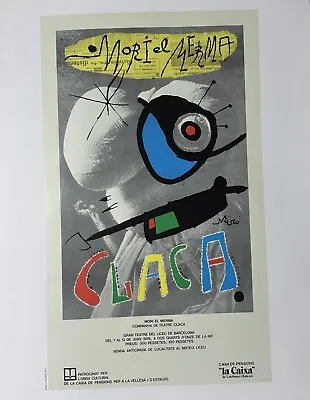 Joan Miro Print Poster Vintage - Mori El Merma Theater Company Claca Art • $34