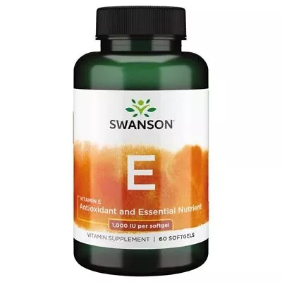 Swanson Vitamin E 1000 IU - 60 Softgels • $28.76