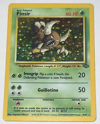 $4 • Buy PINSIR POKEMON Jungle 9/64 Holo 1999-2000 Wizards Base Set CARD