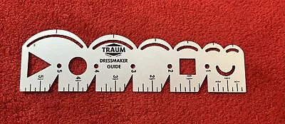 Vintage Traum Dressmaker Guide 6 Inch Metal Ruler Made In USA • $13.99