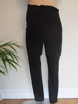 Avenue Maternity Black Over Bump Full Length Leggings Size 8-10 • £4