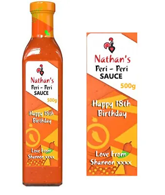 Personalised Nandos Peri Peri Sauce Label - Party / Birthday / Wedding Occasion • £2.90