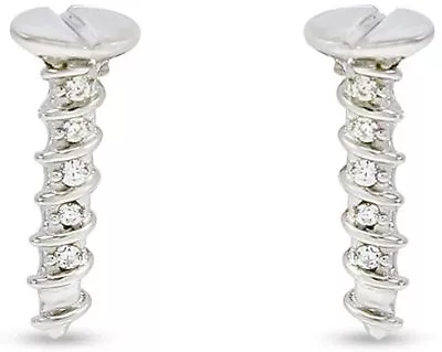 Simulated Diamond Nail Earring In SterlingSterling Silver • $21.84