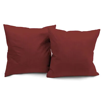 Microsuede Throw Pillows - Down Feather Filled - Modern Design Red - Set Of 2 • $39.95