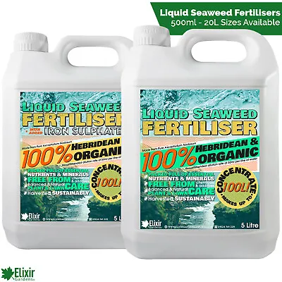 Organic 100% Hebridean Liquid Seaweed Fertiliser & Plant Food 500ml - 20L Sizes • £7.99